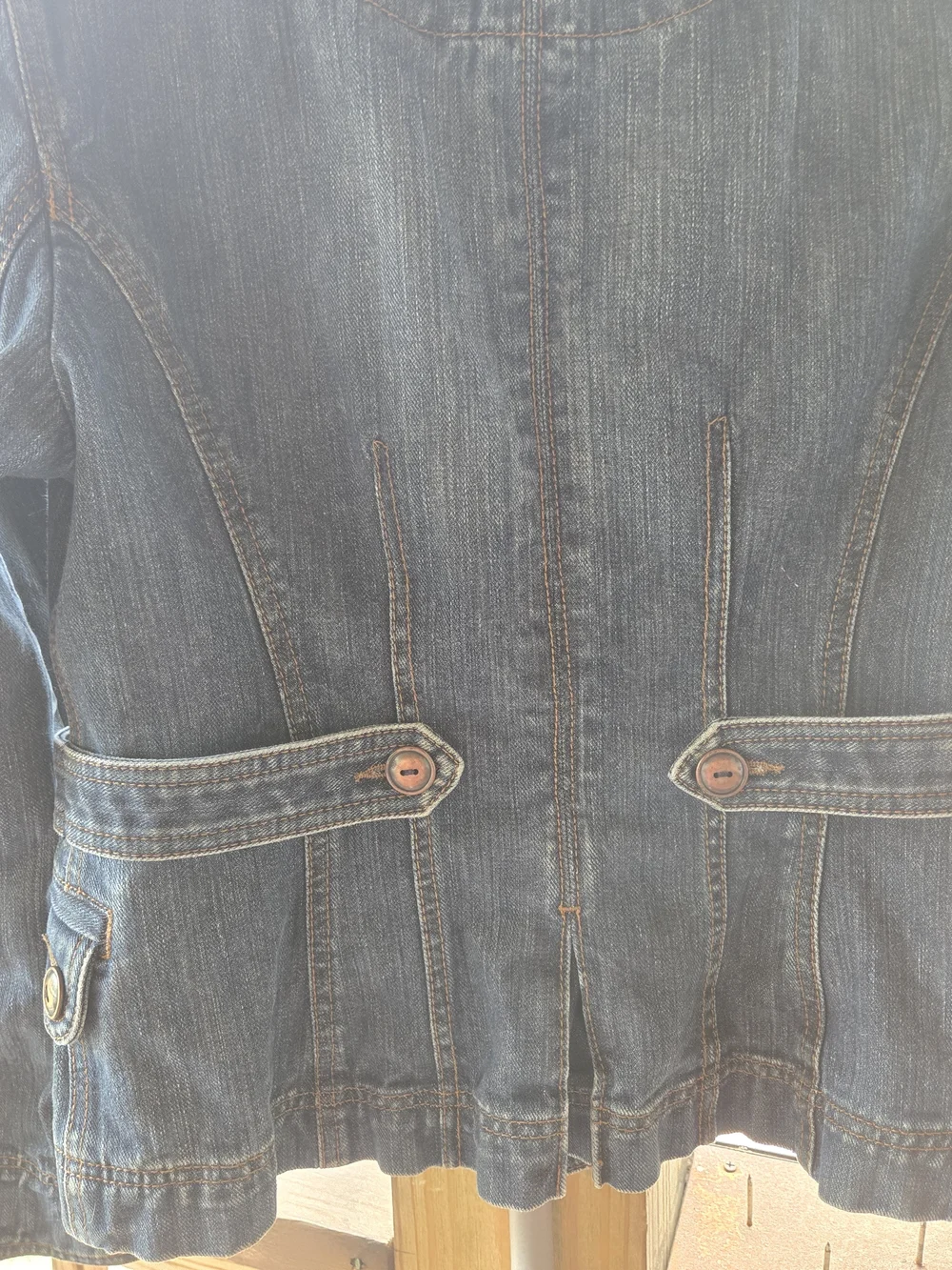 LOFT Dark Wash Blue Denim Blazer Jacket